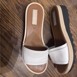 See By Chloe White Leather Slide Sandals size 38